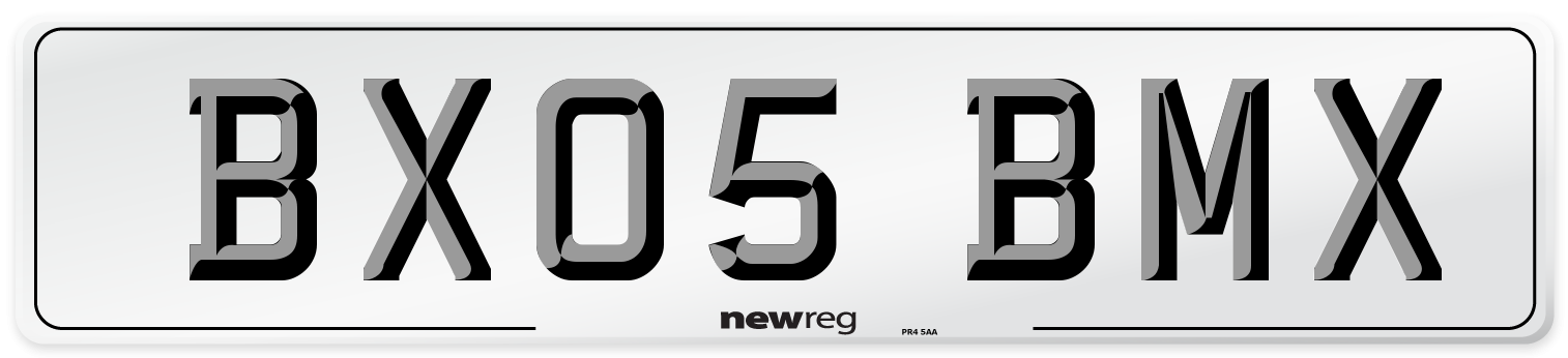 BX05 BMX Number Plate from New Reg